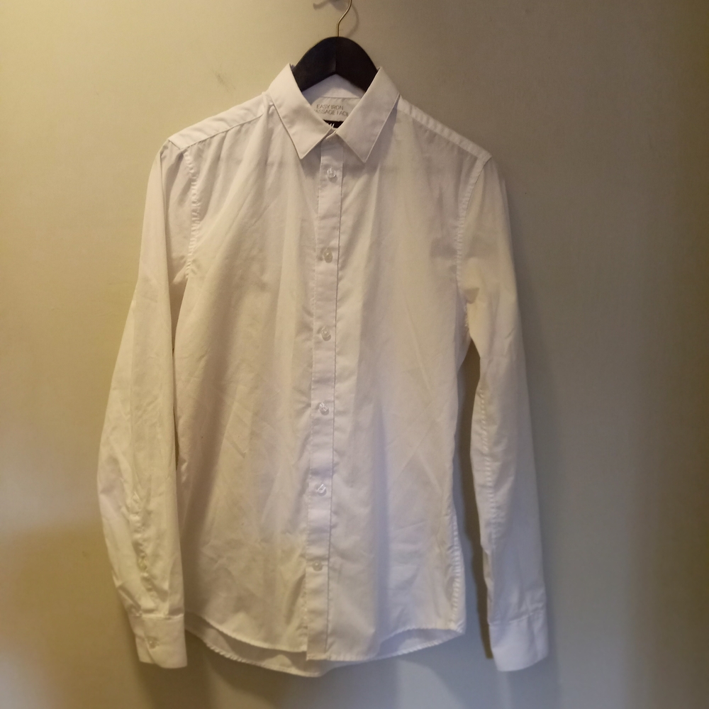 H&M White Men's Long-Sleeve Dress Shirt
